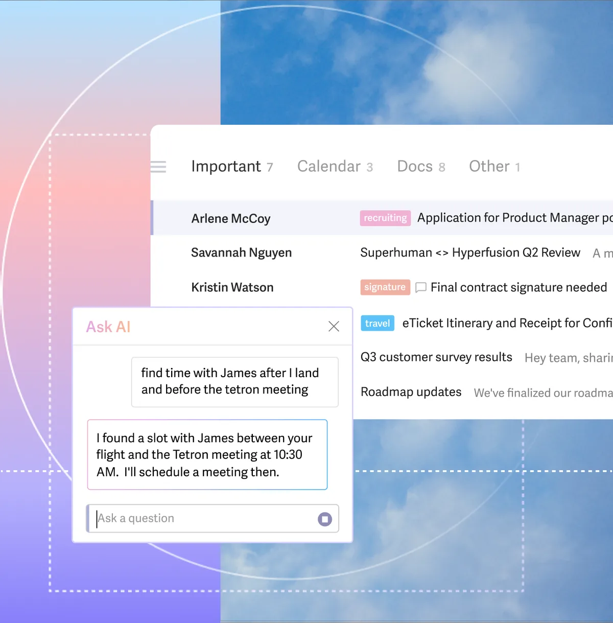Captura de la interfaz de Spark en macOS, Cliente de correo multiplataforma de Readdle con Smart Inbox, IA generativa para redactar …
