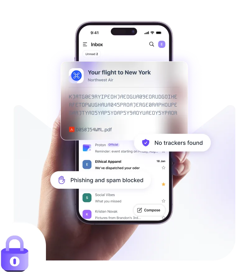 Captura de la interfaz de Proton Mail en macOS, Servicio de correo cifrado E2E con base en Suiza, app desktop nativa para Mac y un ecosist…