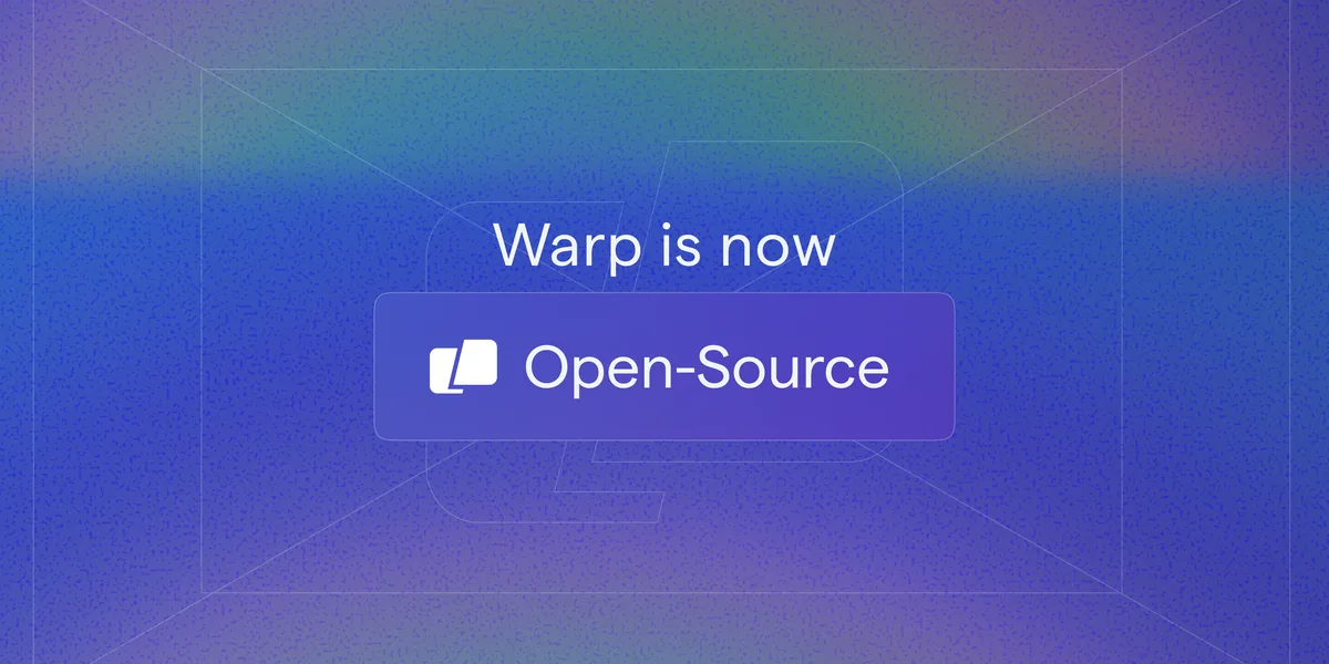 Captura de la interfaz de Warp en macOS, Terminal moderno construido en Rust con interfaz por bloques, autocompletado IA y agentes …