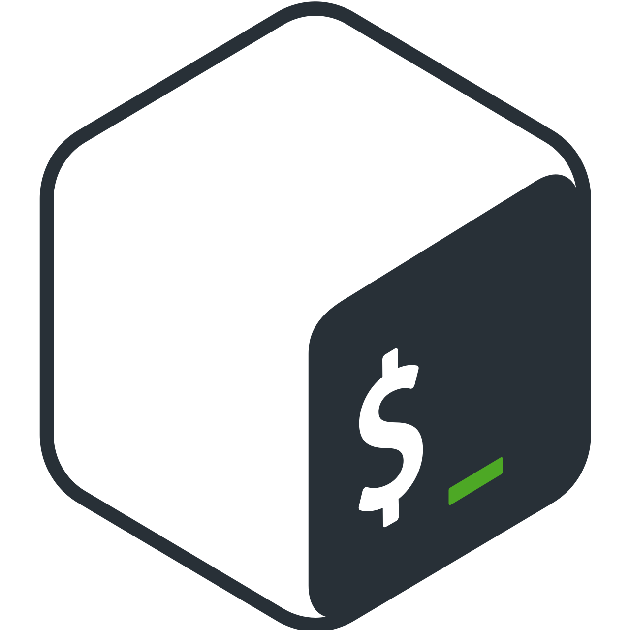 Bash logo, the command interpreter used to run all Docker installation steps on Debian
