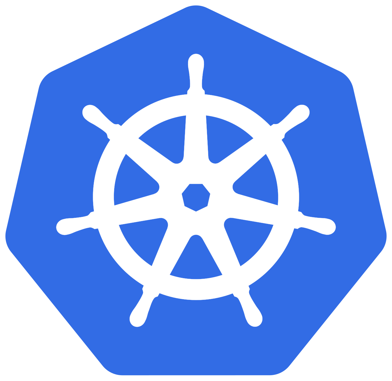 Official Kubernetes logo showing the seven-spoke helm, symbol of the orchestrator whose 1.30 version consolidates declarative operations tools