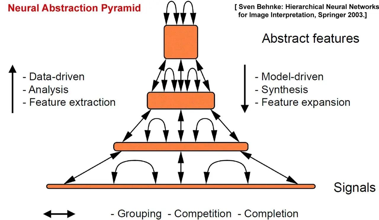 Neural Abstraction Pyramid: feature hierarchy in deep vision models