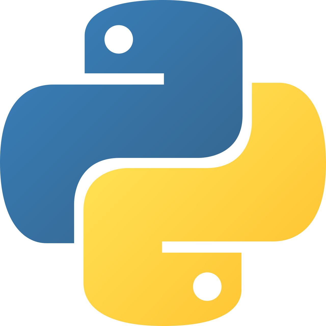 Logotipo de Python, el ecosistema de referencia para ciencia de datos con bibliotecas como pandas, numpy y scikit-learn