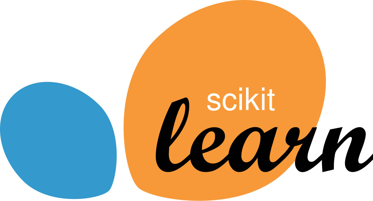 Logotipo de scikit-learn, la biblioteca de machine learning de referencia en Python sobre la que se construye LazyPredict
