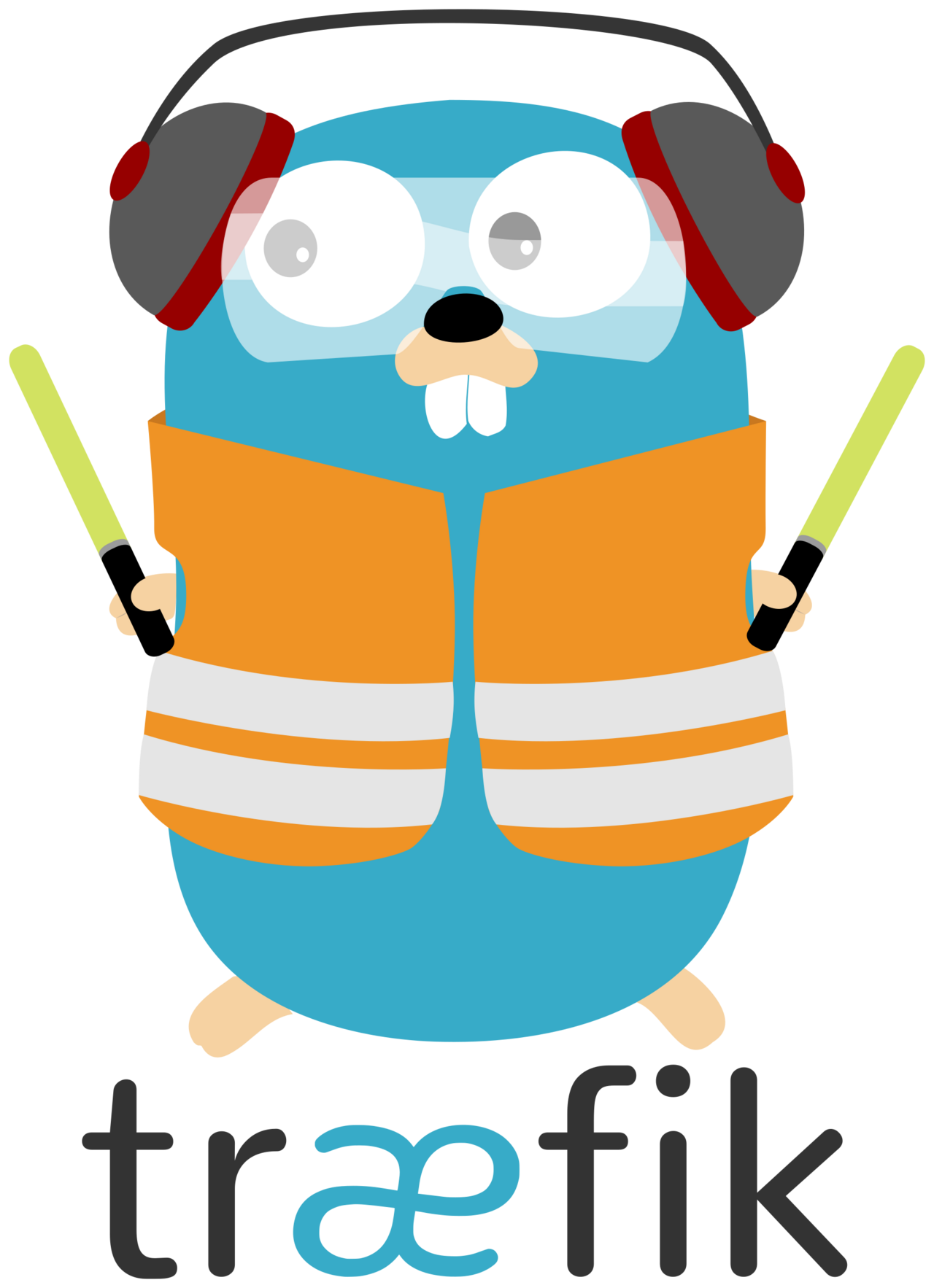 Traefik logo, the reverse proxy typically combined with Docker Swarm for ingress management and automatic TLS certificates